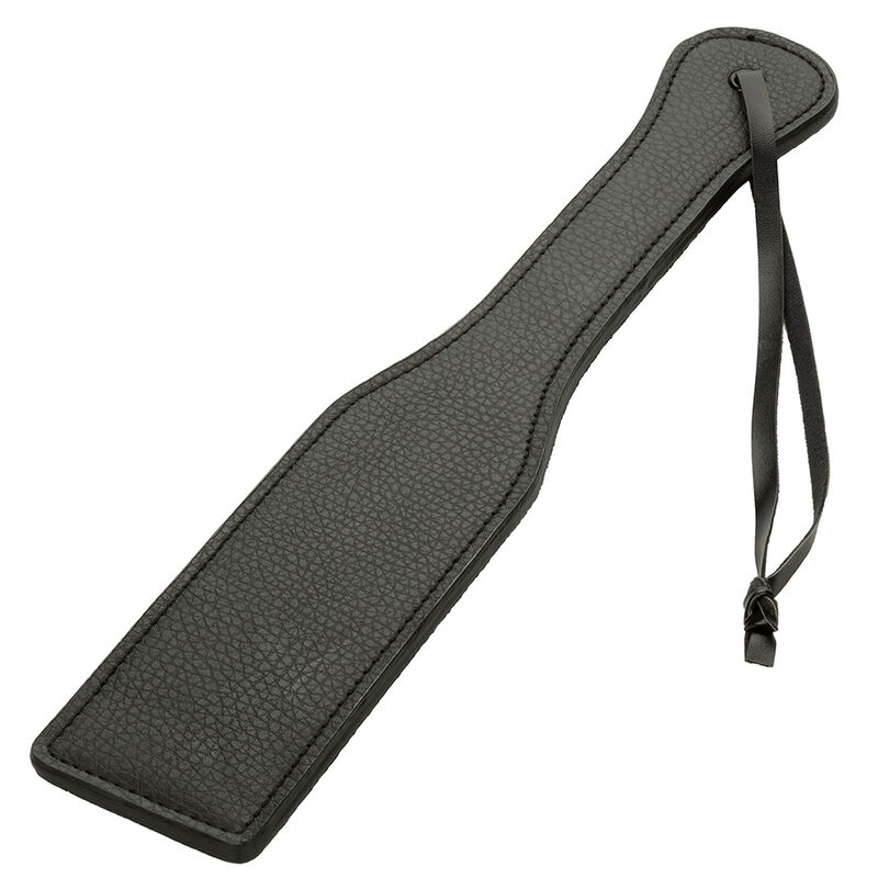 Paleta BDSM Nocturnal CALEXOTICS em pele preta, com correia