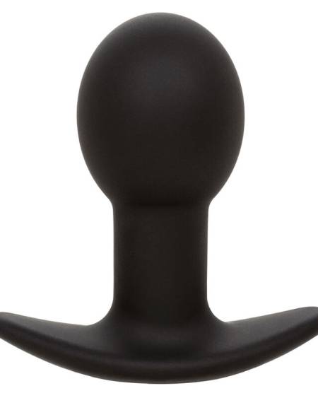 Plug anal vibratório Rock Bottom Pop Probe da CALEXOTICS, em silicone preto