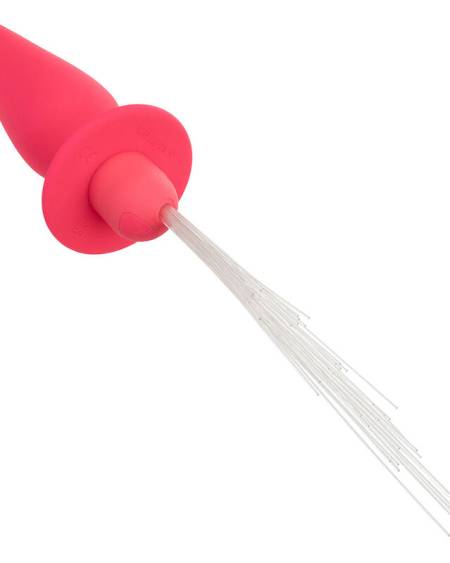 Plug anal vibratório Southern Lights da CALEXOTICS, com luzes e design cónico, disponível em rosa e violeta