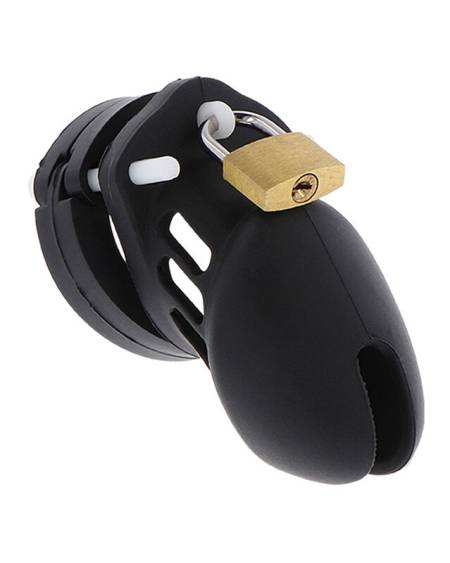 Gaiola de castidade Extreme preta em silicone da HIDDEN DESIRE