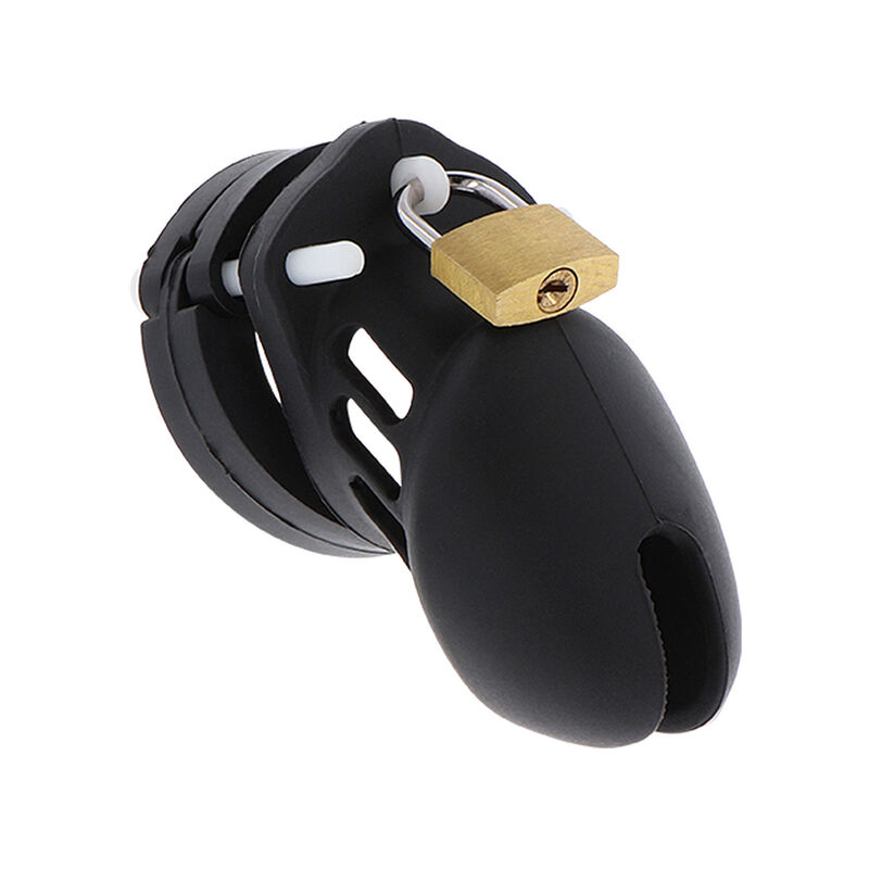 Gaiola de castidade Extreme preta em silicone da HIDDEN DESIRE