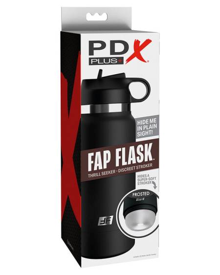 Masturbador discreto Fap Flask da PDX PLUS+, com formato de garrafa