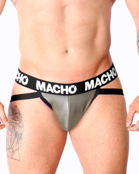 Jock MACHO MX27GR Cuero Gris Beige XL
