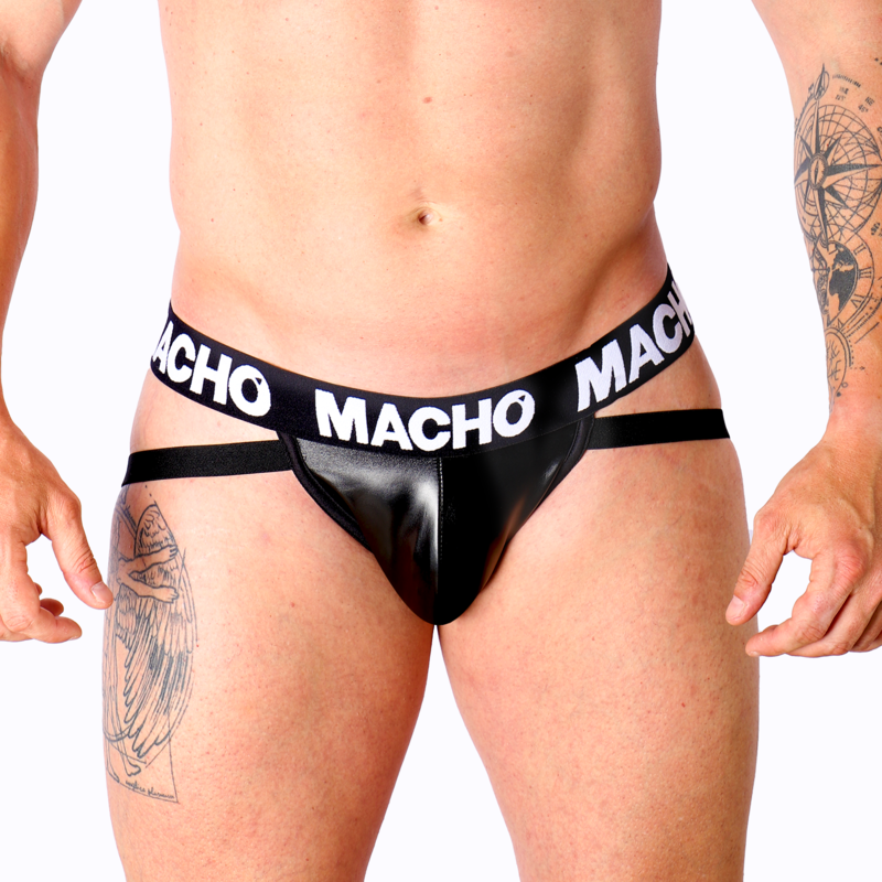 MACHO - MX25NC JOCK CUERO NEGRO - XL