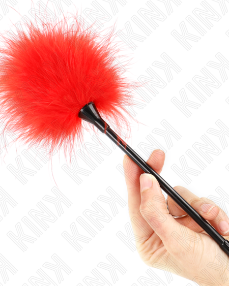 KINK - PLUMAS PARA COSQUILLAS ROJO USADO PARA EL KIT BONDAGE 27 CM