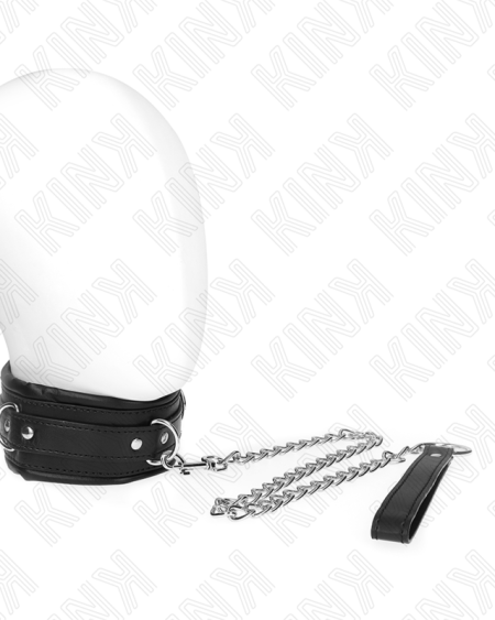 Coleira KINK COLLAR & GAG com trela de 65 cm, modelo 4, ajustável de 36.5-50 cm