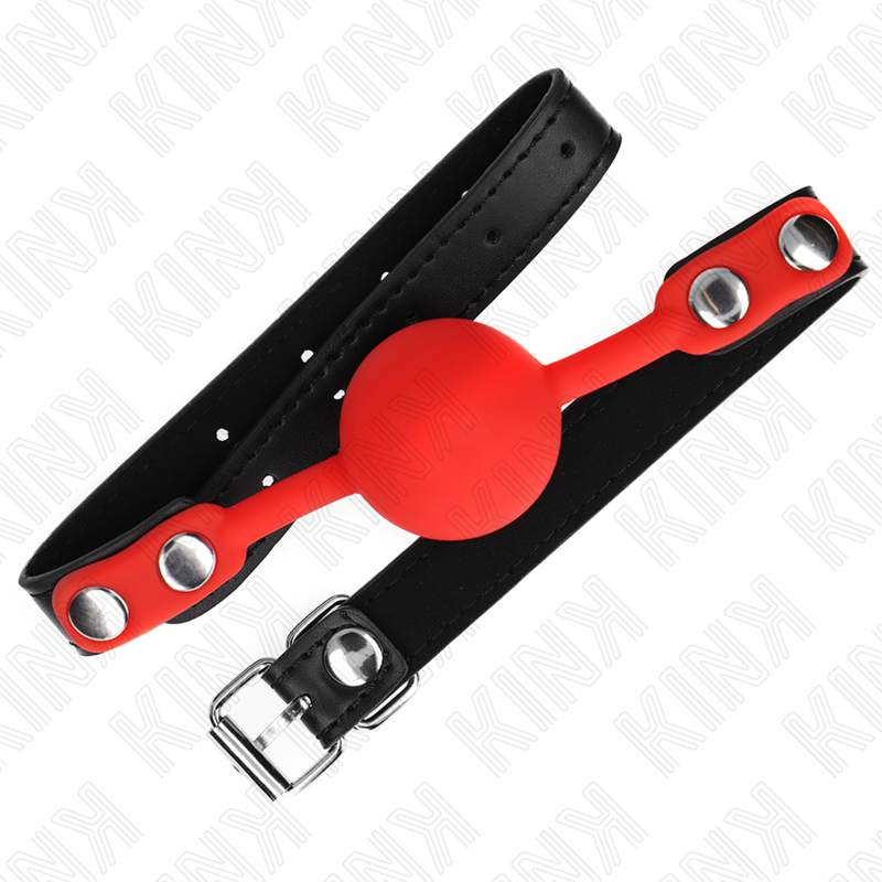 Mordaça de bola KINK em silicone vermelho, com bola de 4 cm
