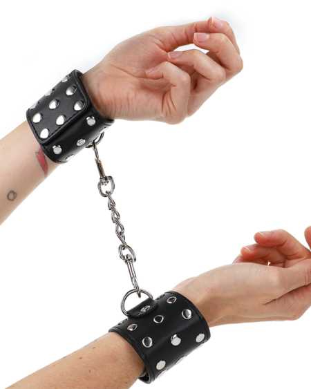 Algemas de pulso KINK com tachas e fecho de pressão