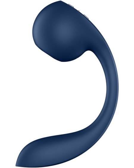 Estimulador clitoriano e do ponto G SATISFYER Pro+ Wave 4 azul-escuro