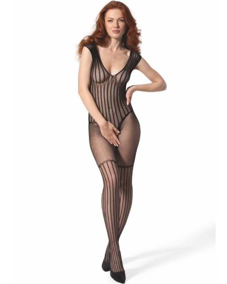 Mini-vestido de rede PASSION BS 103 com rendas e transparências