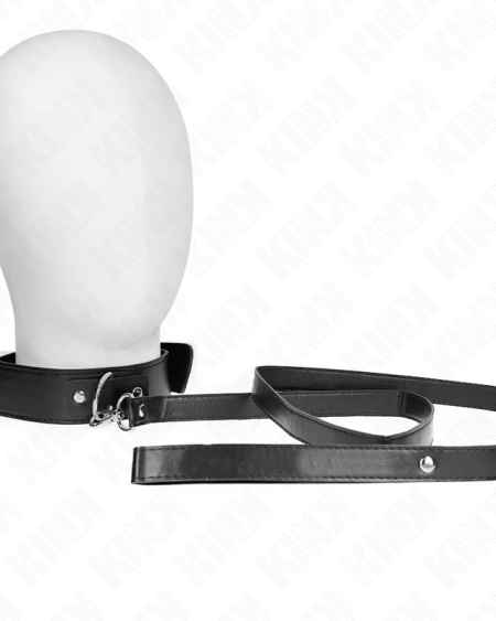 KINK - COLLAR CON CORREA 116 CM FINO NEGRO AJUSTABLE 32-50 CM X 8 CM