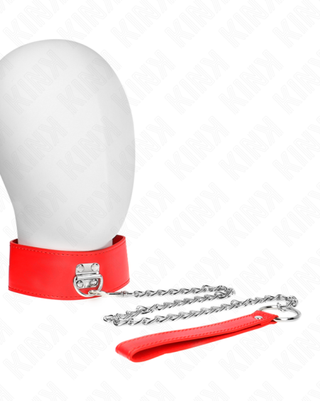 KINK - COLLAR CON CORREA 65 CM ANCHO ROJO AJUSTABLE 33.5-41 CM X 5 CM