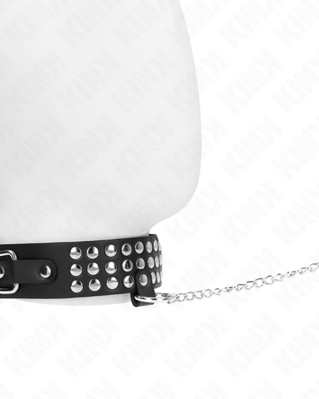 Coleira KINK ajustável com detalhes brilhantes e trela de 65 cm