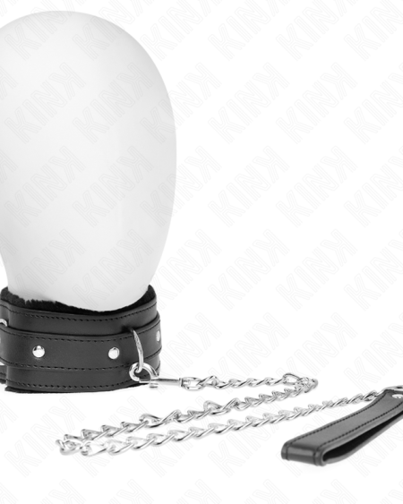 KINK - COLLAR CON CORREA 65 CM CON RESTRICCIONES NEGRO AJUSTABLE 36-42 CM X 5.5 CM