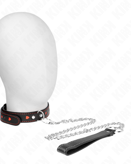 KINK - COLLAR CON CORREA 65 CM DETALLES CORAZÓN 52.5 X 2.5 CM