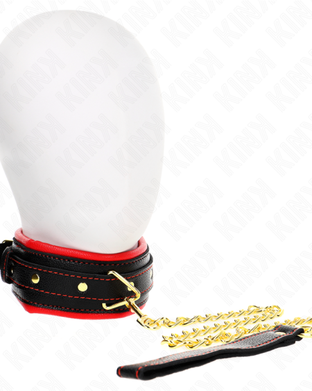 KINK - COLLAR CON CORREA ESPONJA IMITACIÓN CUERO MODELO 2 AJUSTABLE 37-54 CM X 3 CM