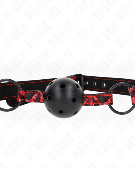 Mordaça de bola KINK, modelo 2, com padrão de diamante e bola de 4,5 cm.