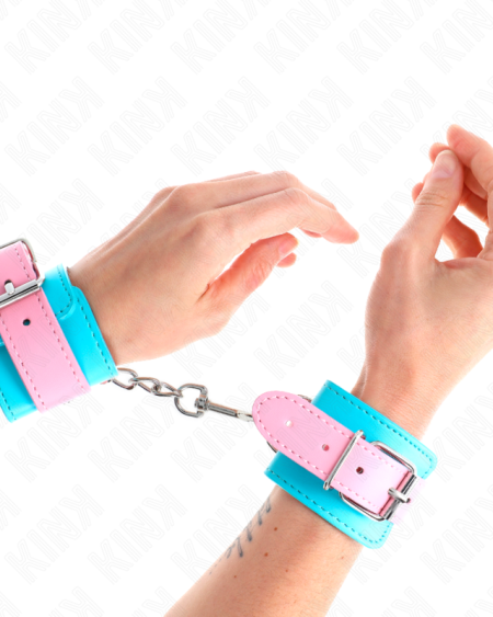 Algemas de pulso ajustáveis KINK Chic, disponíveis em azul ou rosa