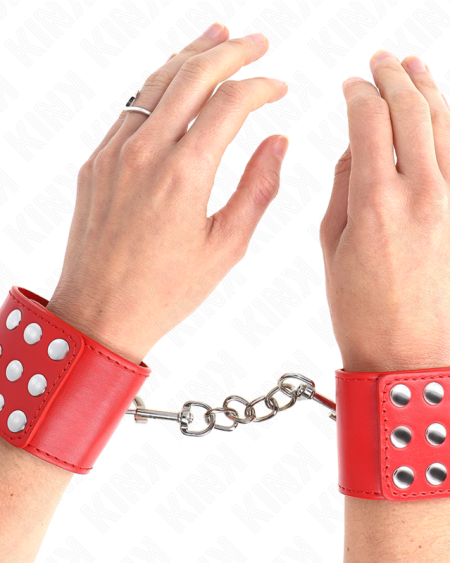 KINK - MUÑEQUERAS CON CIERRE A PRESIÓN AJUSTABLE ROJO 19-24 CM X 5.5 CM