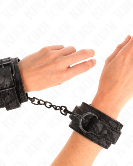 KINK - MUÑEQUERAS DE ENCAJE AJUSTABLE NEGRO 19-26 CM