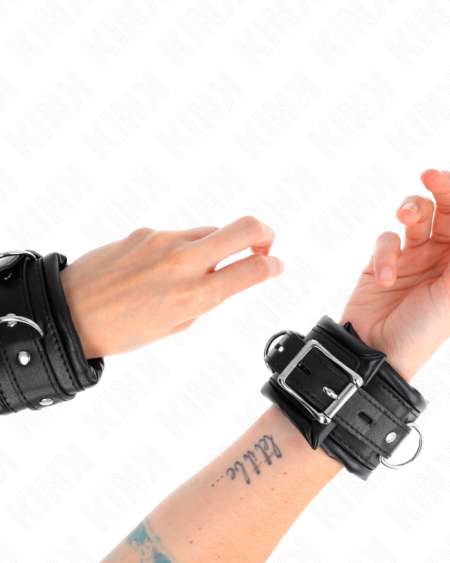 Algemas de pulso KINK WRIST RESTRAINT de estilo heavy com forro ajustável