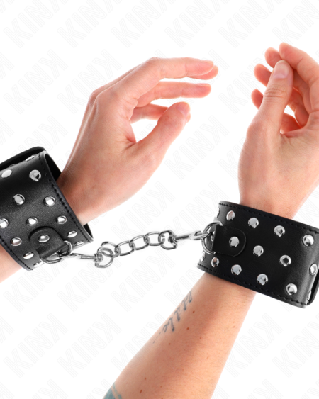KINK - MUÑEQUERAS ESTILO PUNK AJUSTABLE 19-24 CM X 5.5 CM