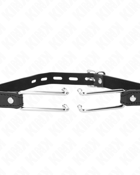 KINK - MORDAZA GANCHO DE METAL 11.5 CM CON CORREA DE POLIPIEL AJUSTABLE 39-58 CM X 2 CM