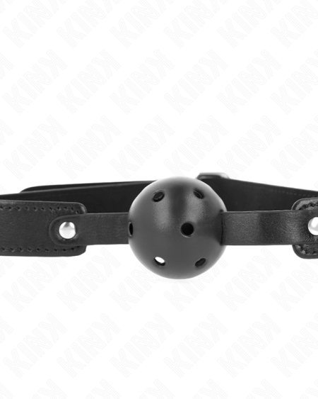 KINK - MORDAZA DE BOLA 4.5 CM TRANSPIRABLE NEGRO 65 x 2.5 CM