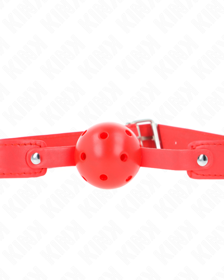KINK - MORDAZA DE BOLA 4.5 CM TRANSPIRABLE ROJO 65 x 2.5 CM