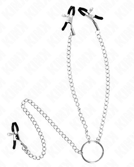 KINK - PINZAS PARA PEZONES Y CLÍTORIS CON CADENA 30 CM MODELO 2