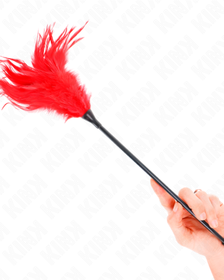 Plumas múltiplas KINK para cócegas, com 45 cm, disponíveis em vermelho e preto