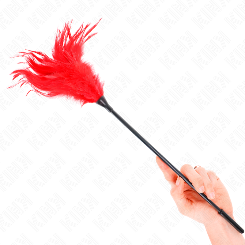 Plumas múltiplas KINK para cócegas, com 45 cm, disponíveis em vermelho e preto