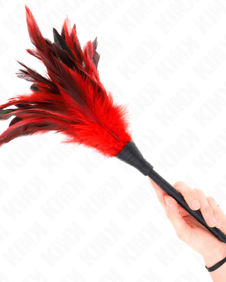 Plumas KINK para cócegas, com 36 cm, disponíveis em vermelho ou preto