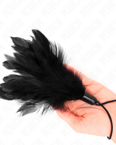 KINK - PLUMAS PARA COSQUILLAS CON MANGO DE CUERDA BASE DE PLÁSTICO 15 CM