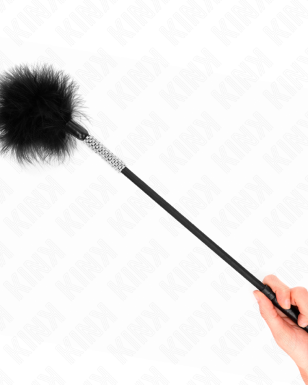 Plumeiro para cócegas KINK IMPACT & TOUCH com cabo decorado com pedras de imitação de diamante