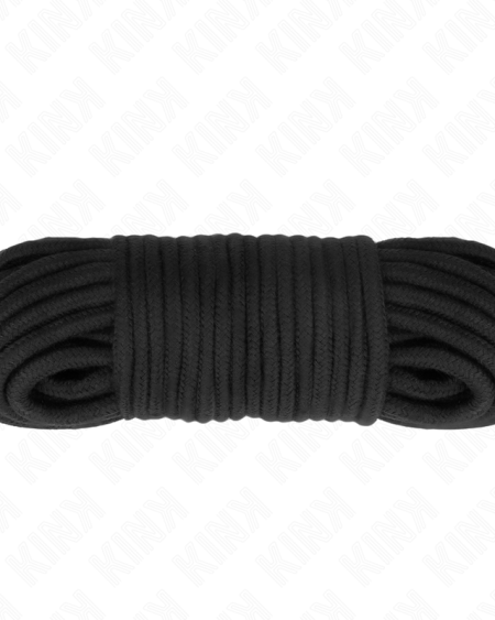 Corda preta de algodão KINK ROPE ARTS com 20 metros