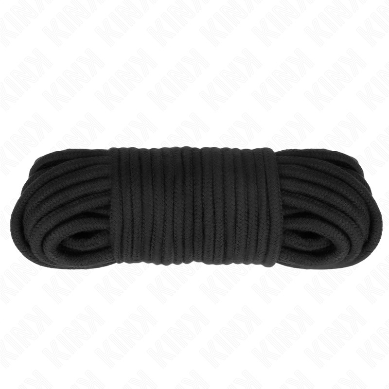 Corda preta de algodão KINK ROPE ARTS com 20 metros