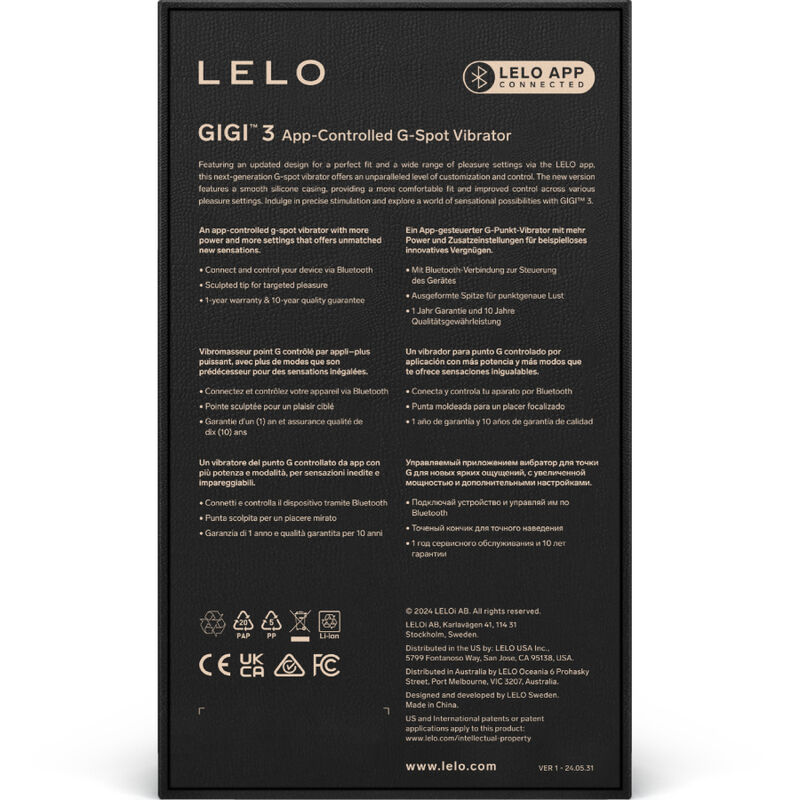 LELO - GIGI™ 3 VIBRADOR PUNTO G ROSA