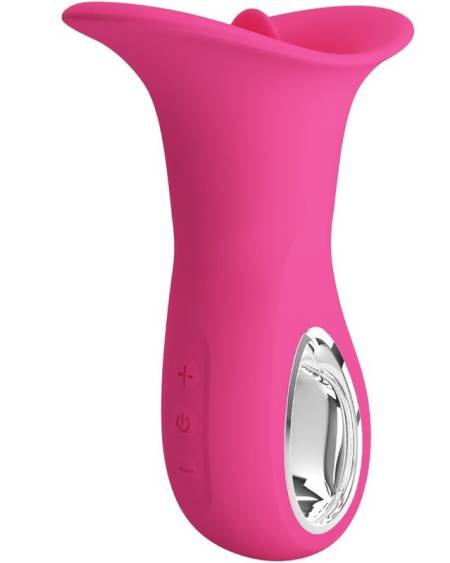 Vibrador oral PRETTY LOVE Clyde rosa com língua vibratória