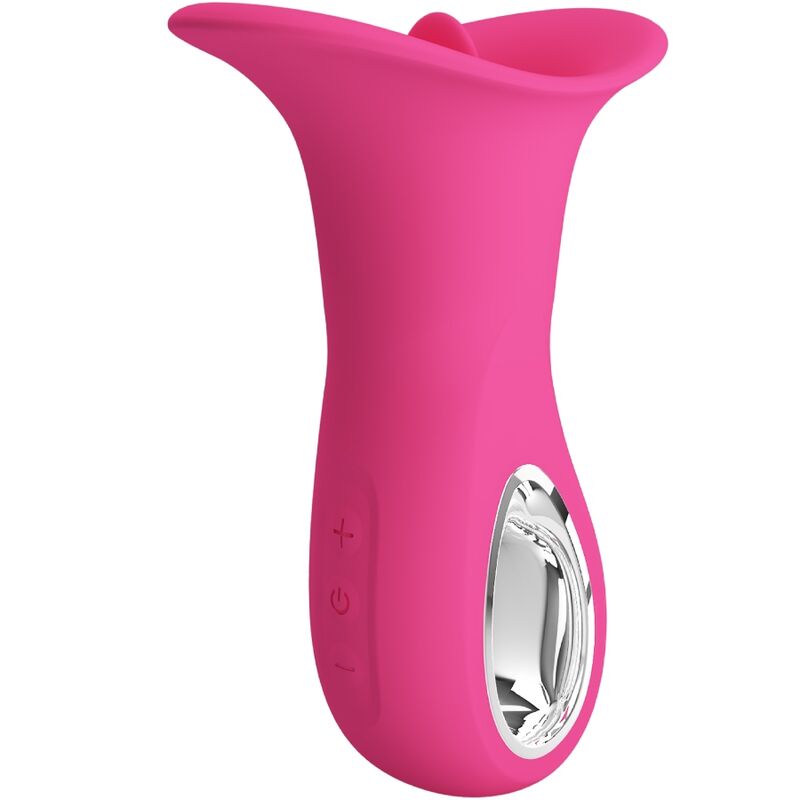 Vibrador oral PRETTY LOVE Clyde rosa com língua vibratória