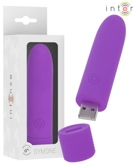 Vibrador tipo bala SYMONE da INTENSE, recarregável por USB