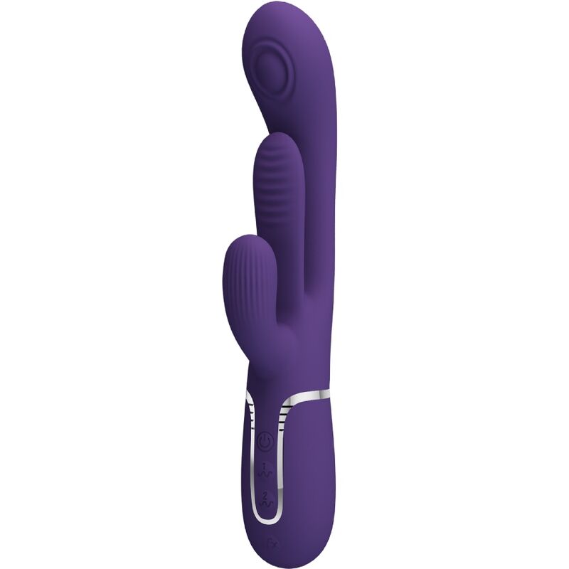 Vibrador coelho Shania da PRETTY LOVE com língua adicional, disponível em rosa e roxo