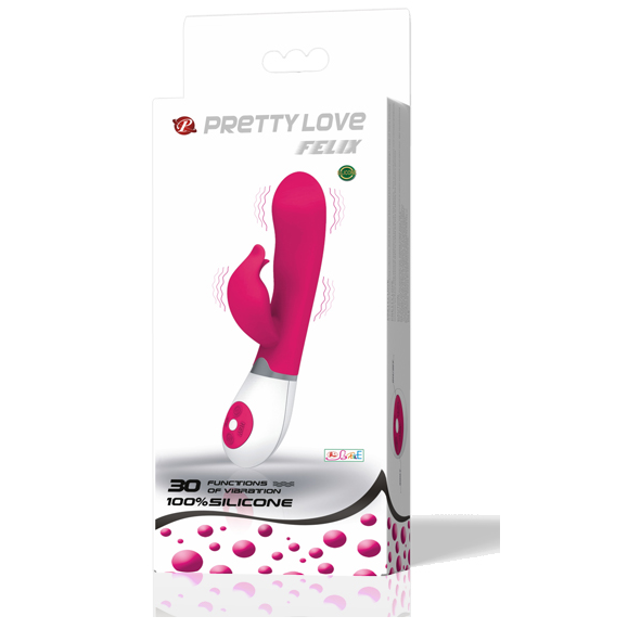 Vibrador Pretty Love Flirtation em cores lila e branco