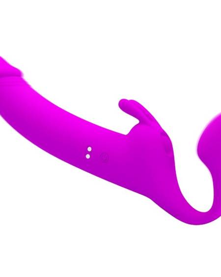 PRETTY LOVE - ZANINI DILDO STRAP-ON SIN ARNÉS 10 VIBRACIONES MORADO