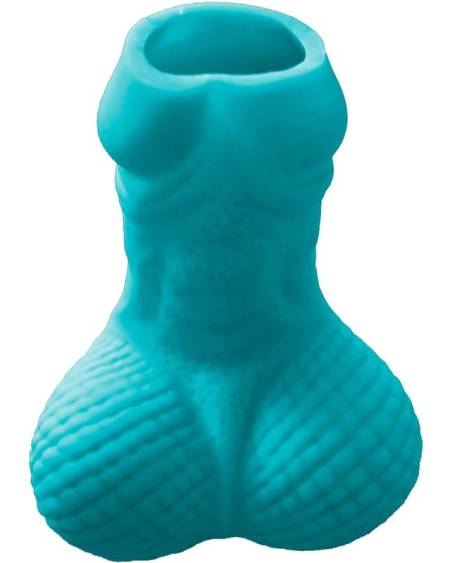 Copo de shot DIABLO PICANTE em forma de pénis, disponível em azul, fúcsia e amarelo