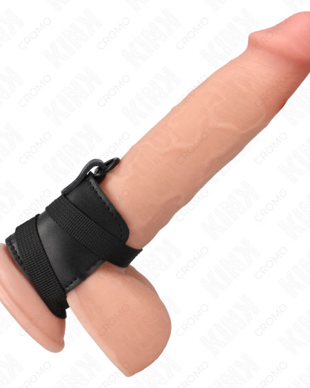 Anel peniano KINK RING POWER em couro com correias ajustáveis