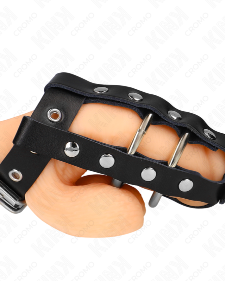 Jaula peniana metálica ajustável KINK RING POWER com cadeado