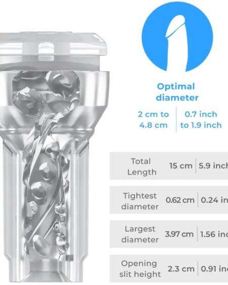 Masturbador de bolso transparente Feel Pocket Stroker Crystal da KIIROO
