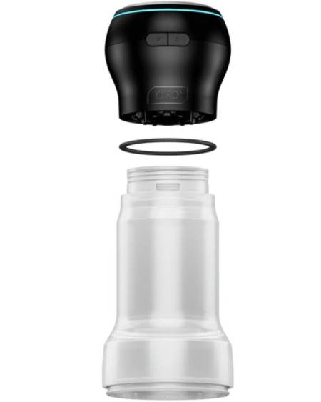 Masturbador transparente KIIROO Feel Pocket Stroker Crystal com PowerBlow