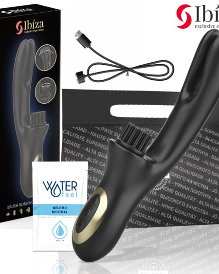 IBIZA - VIBRADOR HI-TECH RABITT BRUSHING MULTI CELDAS CLITORIALES Y DOBLE WAVE